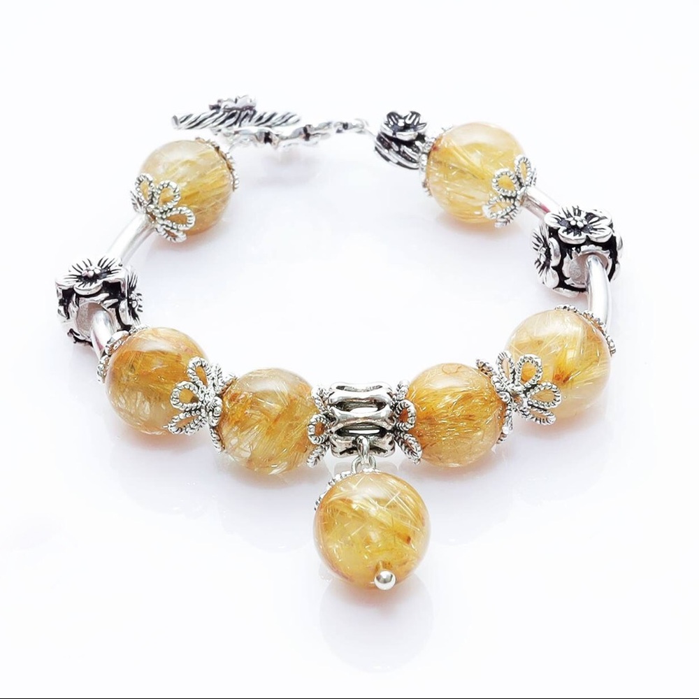 Golden Rutilated Quartz Bracelet
